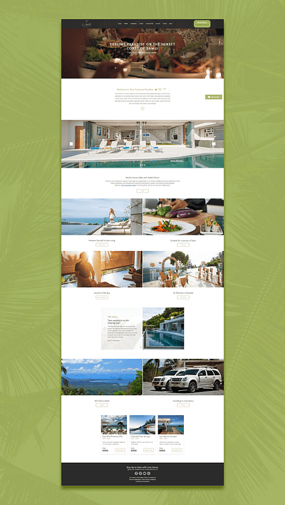 Holiday Villas website in Thailand ui