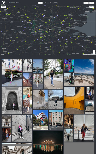 Instagram Secret Photo Locations App/Website ui