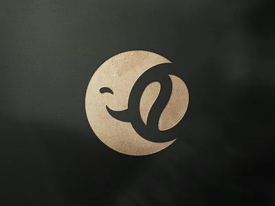 Coffee Moon Smile Logo Template 3d branding coffee graphic design letter c lettermark logo moon