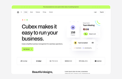 Homepage Design - Figma animation design figma graphic design homepage ui ux