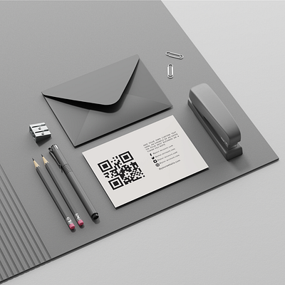 White grey business card 3d animation branding business business card graphic design grey logo mockup motion graphics ui white