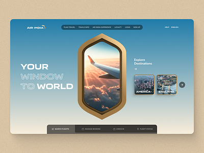 AirIndia - Window to world airlineux airlinewebdesign aviationui designtrends easybooking flightbookingexperience flightsearch interface mobilefriendly motiondesign rebranding skypalette skytheme traveltech travelwebsite uidesign userexperience uxforaviation webapp webdesigninnovation