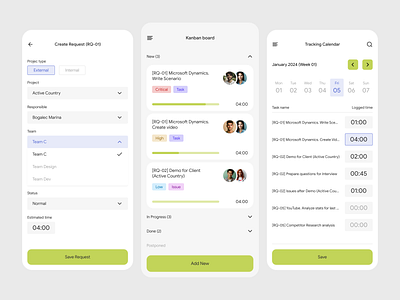 Task Manager - UI Design Concept android colorful ios mobile design task task manager task tracker time time tracker tracking user experience user interface