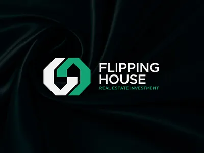 Real estate flipping house logo design branding creative design flat flip flipping home graphic design home house houses illustration logo logos modern logo property real estate residential