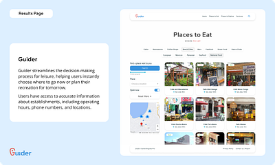 «Guider» Search Results Page design figma search travel ui ux uxui web