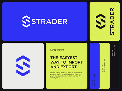 STRADER - Logo Design Concept arrow b2b brand identity branding concept container corporate creative delivery design designer portfolio down industrial letter s logo logo designer modern shipment shipping up