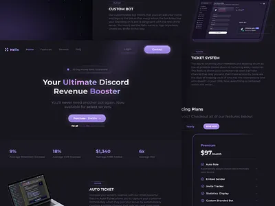 Website Design for Helix brand branding dashboard design discord figma ui ux vector website