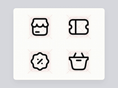 Drawing e-commerce icons in seconds 👜 ✨ in Figma animation bag drawing e commerce figma icon icon design icon drawing iconography illustration motion graphics offer store ticket vector
