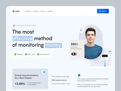 Banking Web Site Design: Landing Page / Home Page UI banking banking website clean ui digital bank figma designer finance finance landing page finance services finance services website fintech fintech landing page home page design landing page design minimal mobile banking transfer uiux web 3 web platform web ui
