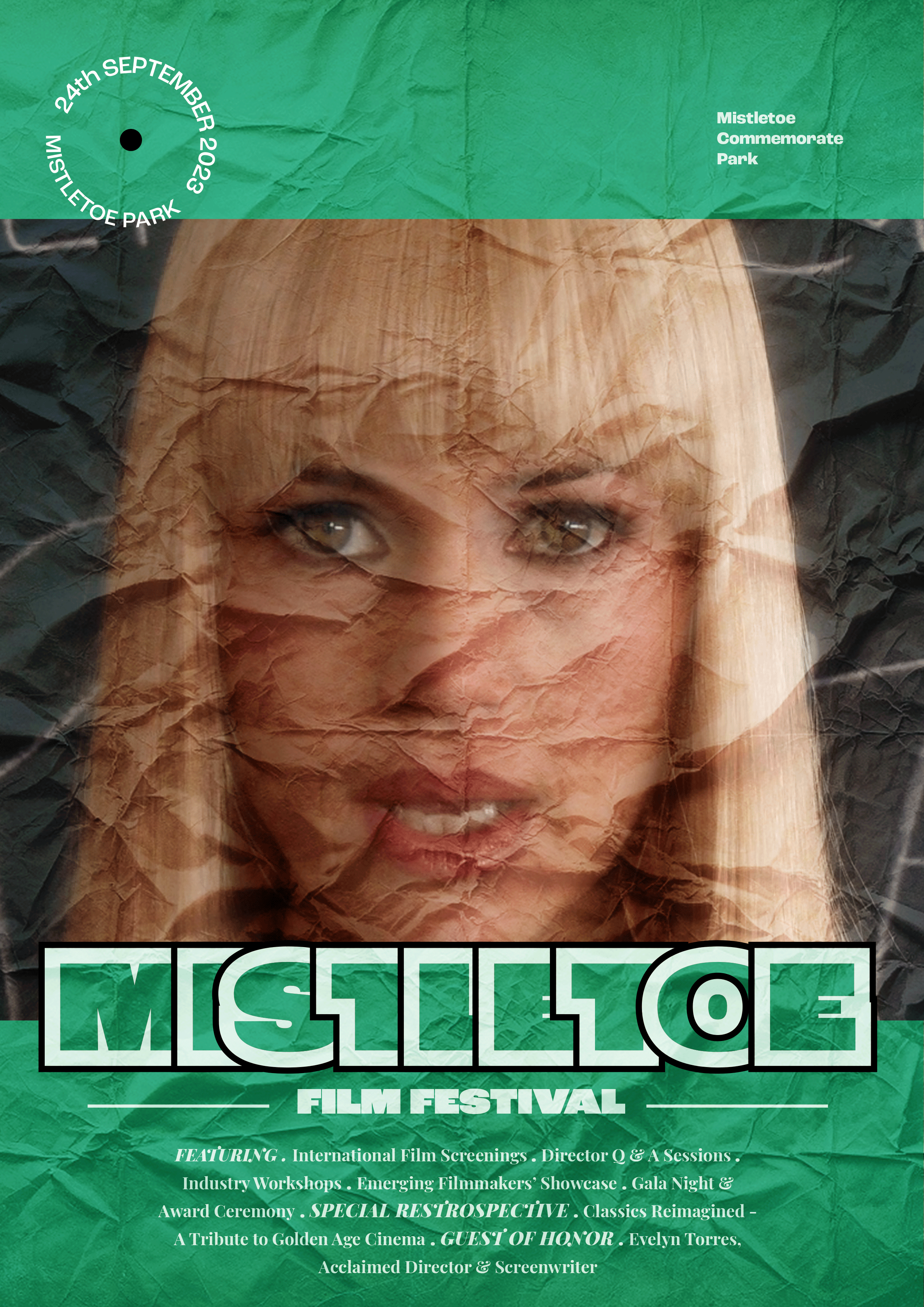 Mistletoe Film Festival Poster abode photoshop adobe illustrator advertisement branding graphic design poster poster design typography