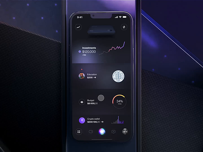Banking app UI design by Milkinside 3d ai analytics animation banking c4d dashboard finance fintech graphic home ios iphone loader menu mockup money ui ux voice