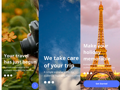 Travel app ui branding minimal