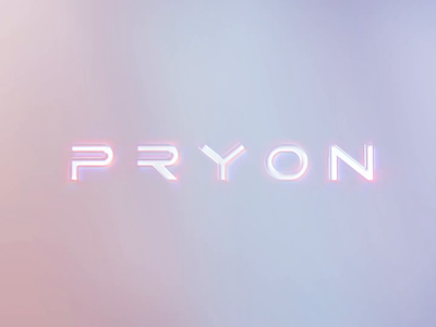 Pryon Typeface design by milkinside 3d ai animation brand branding c4d glass gpt graphic design identity materials motion redshift texture typeface