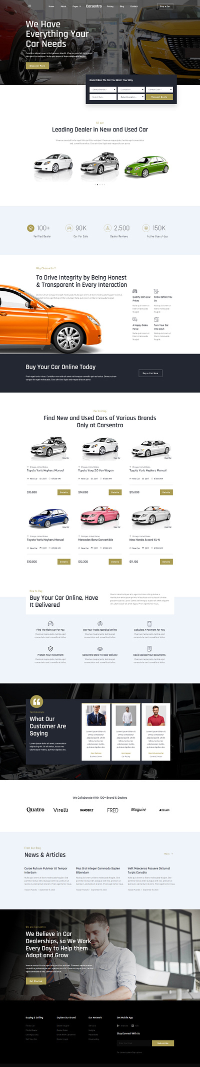 Car Dealership Website branding design graphic design ui ux website wordpress