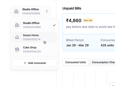 Switch profile dropdown 💫 button design dropdown menu product profiles saas