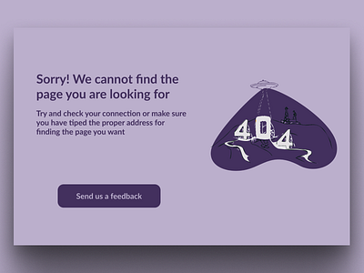 Error 404 landing page dailyui ui uidesign uiux userdesign