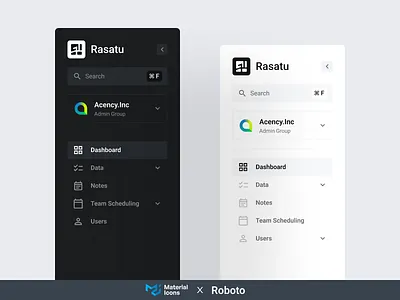 Rasatu - Sidebar "Quick Design" dashboard data freelance quick design sidebar ui