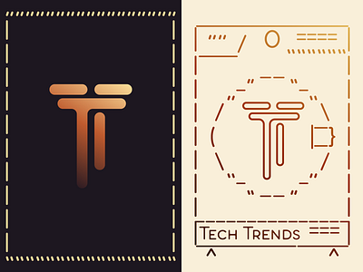 Tech Trends Logo branding graphic design logo vector
