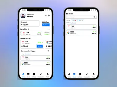Stock App figma mobile apps ui ux