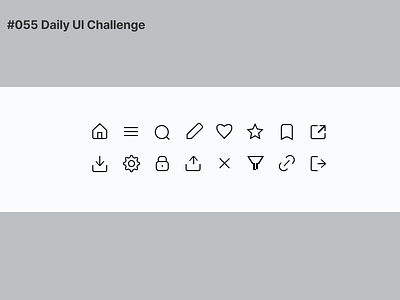 #055 Daily UI Challenge (icon set) dailychallenge dailyui figam graphic design iconset inteface mobiledesign ui uidesign uxdesign webdesign