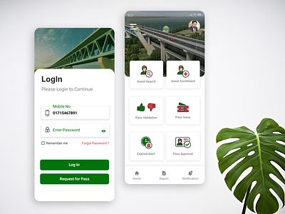 Padma Bridge Security App Dashboard graphic design ui