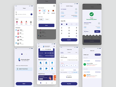 Community Bank App graphic design ui