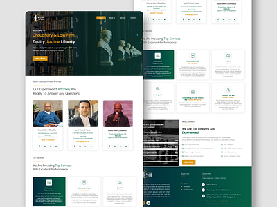 Law Firm Web Home Page graphic design ui