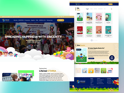 Literasi CTARSA - Redesign design education education website illustration kids kids education landingpage ui ui design uiux web design website