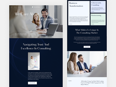Website design for Consulting company bank business consultancy consulting corporate fintech homepage investment landing landing page ui web web design website