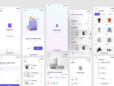 E-commerce App UI Kit 🛍️ e commerce app modern design seamless shopping ui ui ux design ui design uidesign uiux design user experience user interface kit ux ux designer