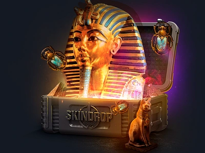 Pharaoh Case betting cases casino counter strike csgo gambling illustration logo opencase rust webdesign