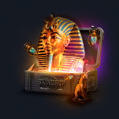 Pharaoh Case betting cases casino counter strike csgo gambling illustration logo opencase rust webdesign