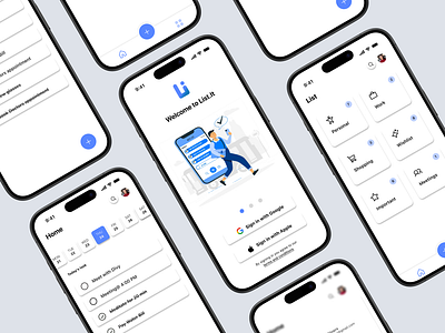 List.it: A to-do & task management app app des design mobile task to do todo ui ux