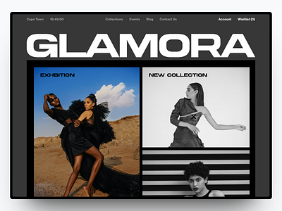 Glamora - Fashion Website Design apparel branding design fashion graphic design illustration landing page logo ui web design website