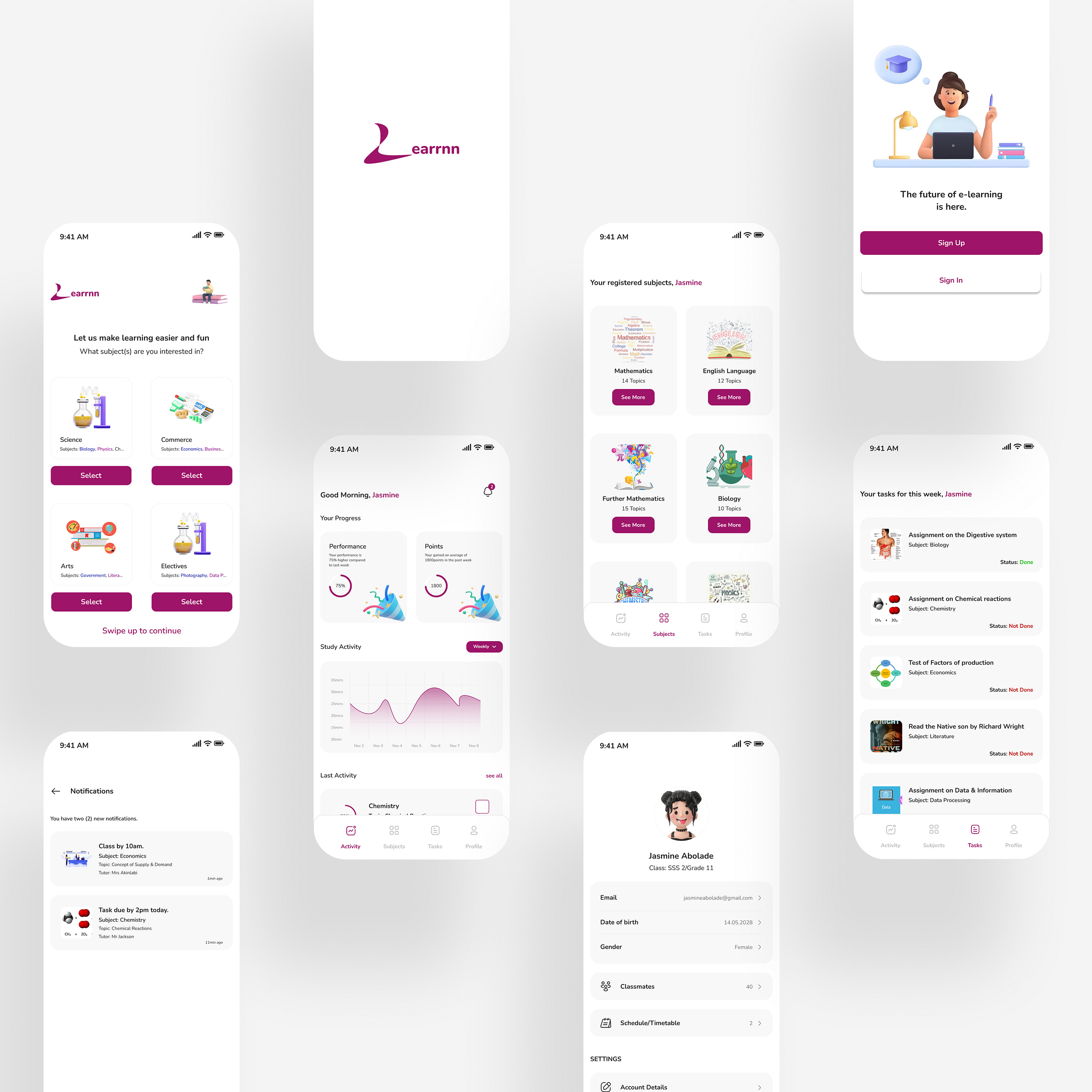 AI powered learning platform. by Elizabeth on Dribbble