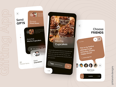 Gifting App UI appdesign appui branding giftapp giftingapp graphic design logo mobileapp mobileui ui uidaily uidesign uiux ux