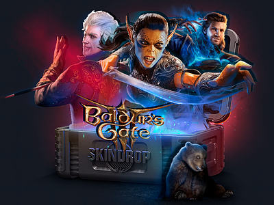 Baldur's Gate Case 3d baldurs gate betting cases casino csgo design gambling illustration logo opencase ui