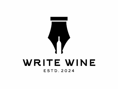 Write Wine brand branding design graphic design logo wine write