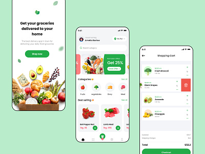 Grocery delivery app ui