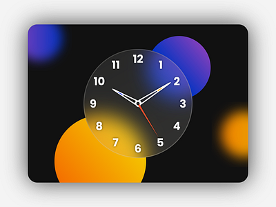 Glass Morphism Clock Design 2d adobe illustrator biofuel design glass glass clock glass morphism clock design graphic design illustration illustrator morphism morphism ui ui