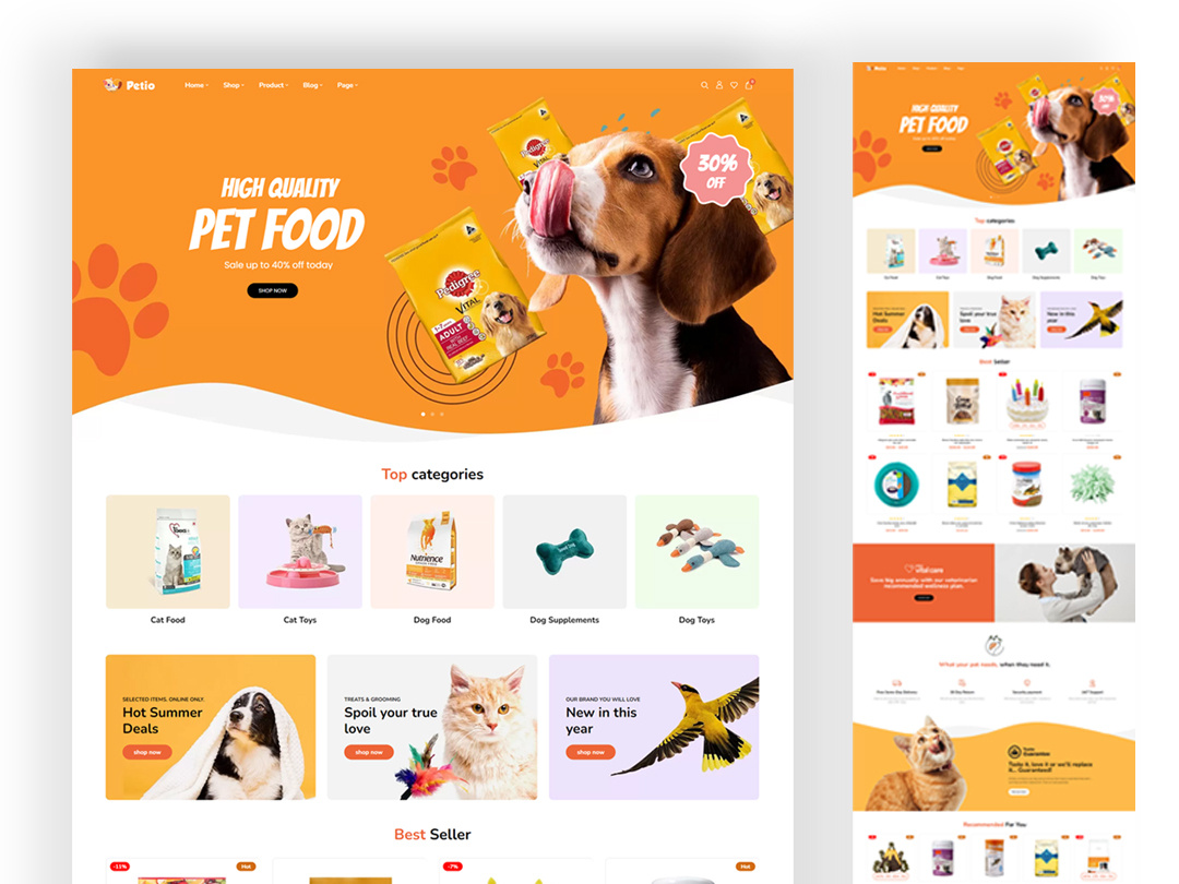 Pet Food site UI Ux Design by Nayan Jodhani on Dribbble