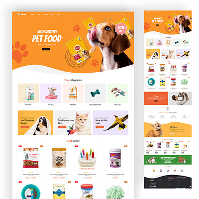 Pet Food Website UI Ux Design figma ui web ui design website design