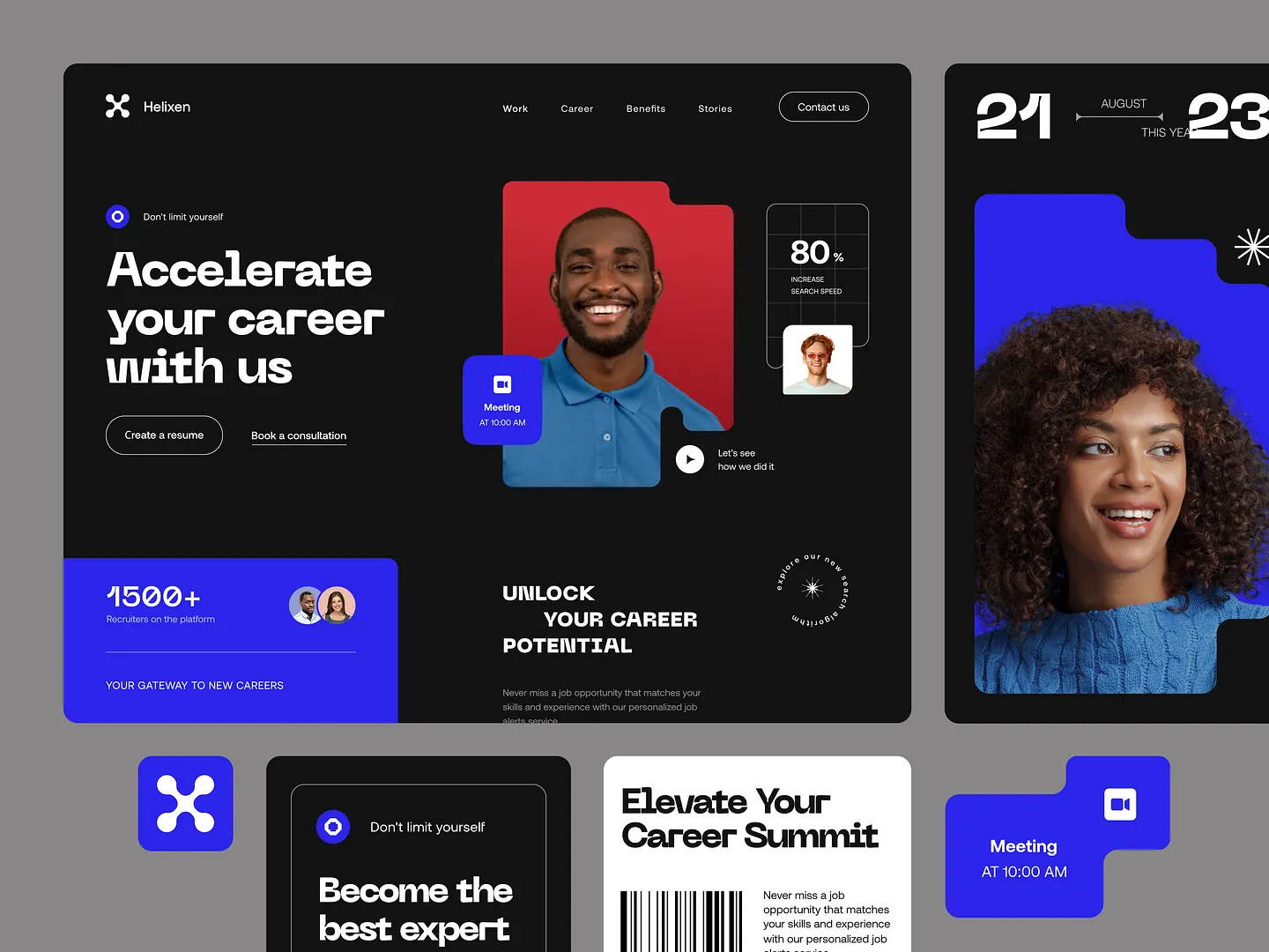 Vibrant and Engaging Colourful Website Design for Career Acceleration