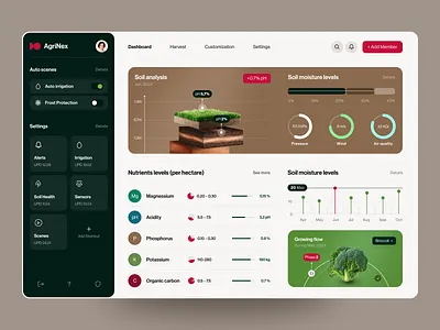 AgriNex Website design interface product service startup ui ux web website