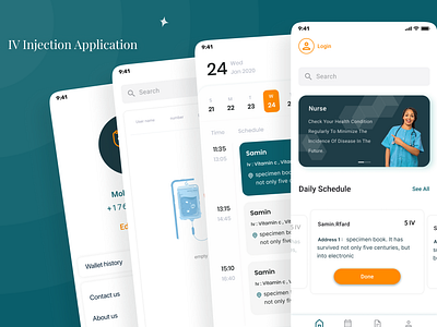 IV injection android app design injection ios iv iv injection application ui uiux ux