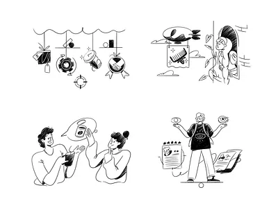 Branding fundamentals article article balance blog branding charachter draw editorial illustration illustrator positioning procreate promotion targeting word of mouth