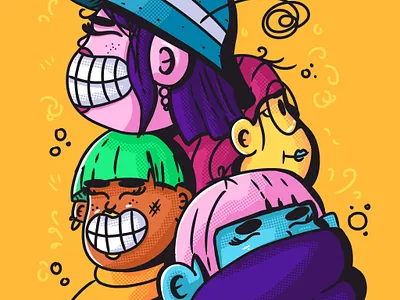 Seasons! branding design girls graphic design icon illustration line minimal retro seasons simple ui woman