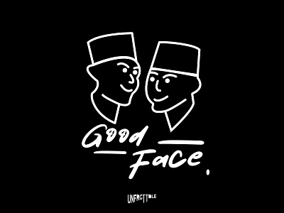 Good Face black design graphic design illustration line streetwear white
