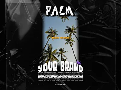 Streetwear Design - Palm apparel apparel design beach brand identity branding clothing clothing design design graphic design mockup streetwear streetwear design t shirt t shirt design template design typographic typography y2k y2k design your brand