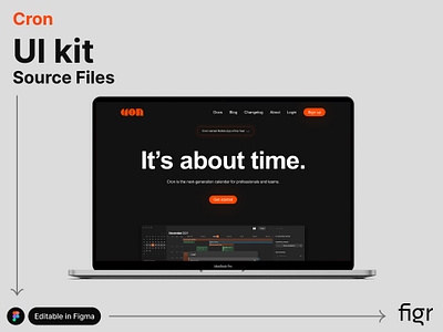 Make Cron UI your own branding calendar cron design editable figma free google kit landing page mockup redesign template ui ui kit ui ux web app web design website workspace